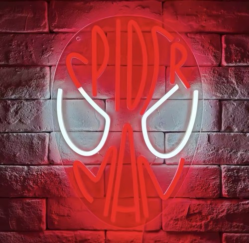 Spider man neon superhero - man,